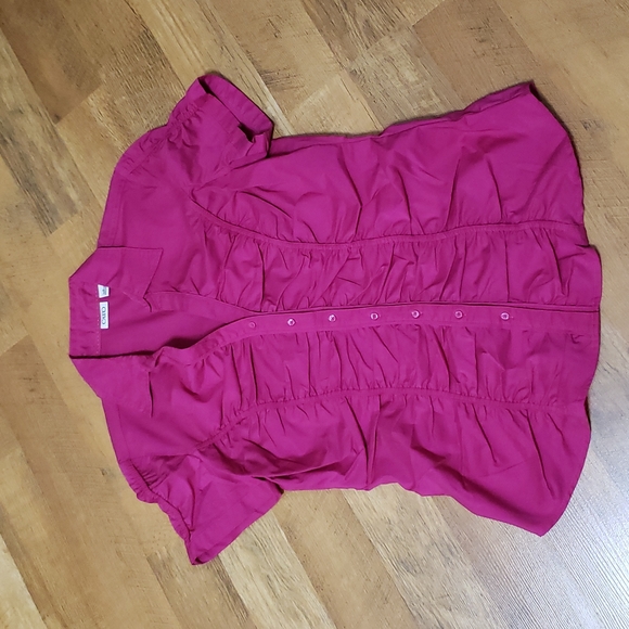 Cato - Hot Pink Ruched Shirt - Ladies Medium - Picture 2 of 11